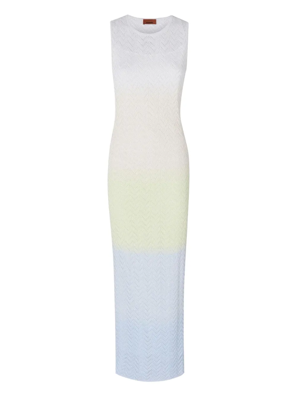 Missoni Chevron-knit Long Dress In Multi