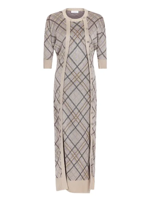 Rabanne checked cardigan dress
