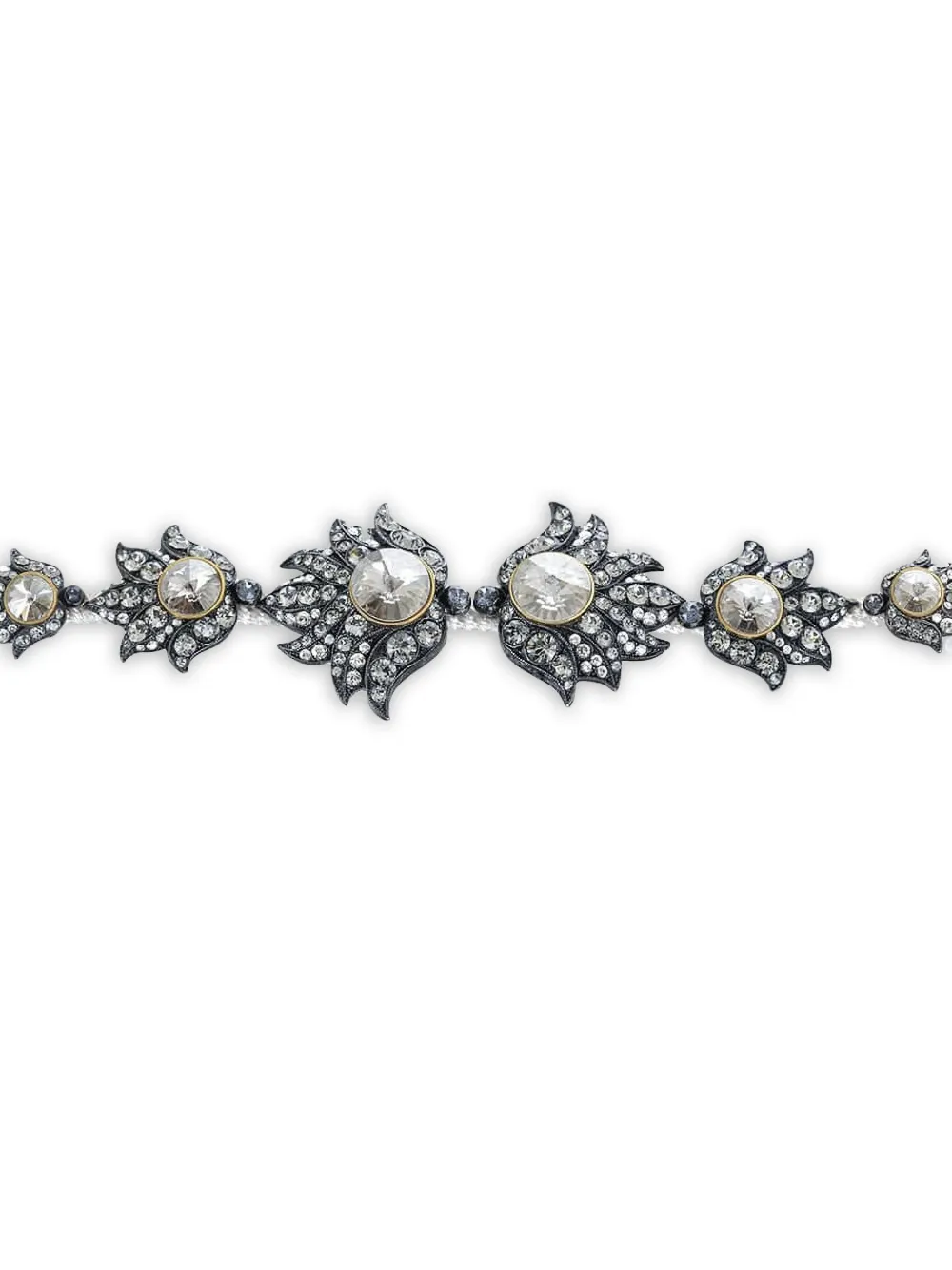 Lanvin Riem met kristallen vlam - Wit