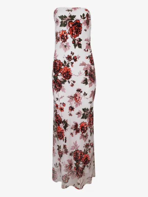 Rodarte floral-print strapless gown