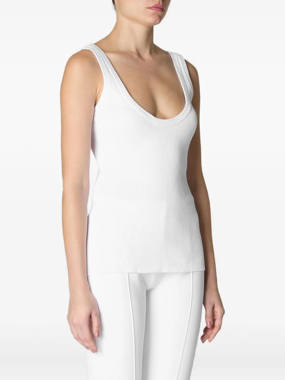 Scoop-Neck Ribbed Tank Top