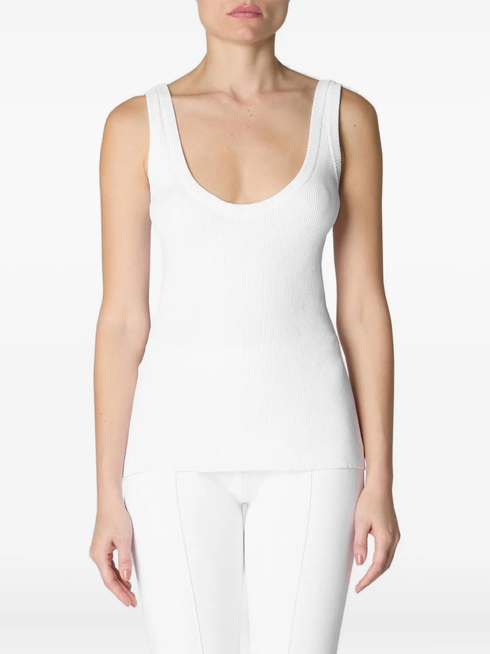 Scoop-Neck Ribbed Tank Top
