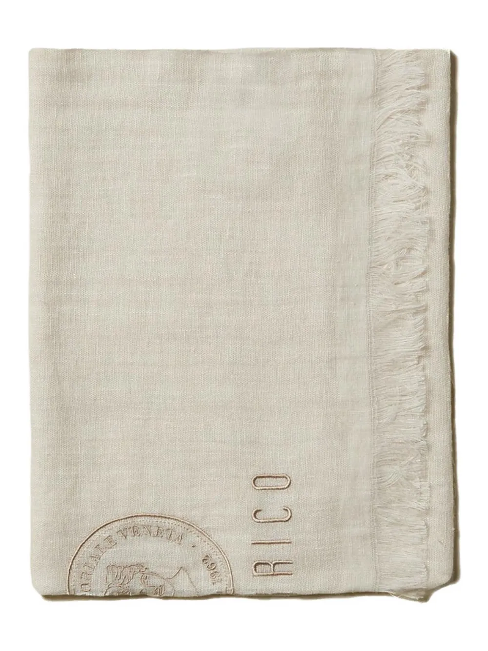 Peserico logo-embroidered scarf - Toni neutri