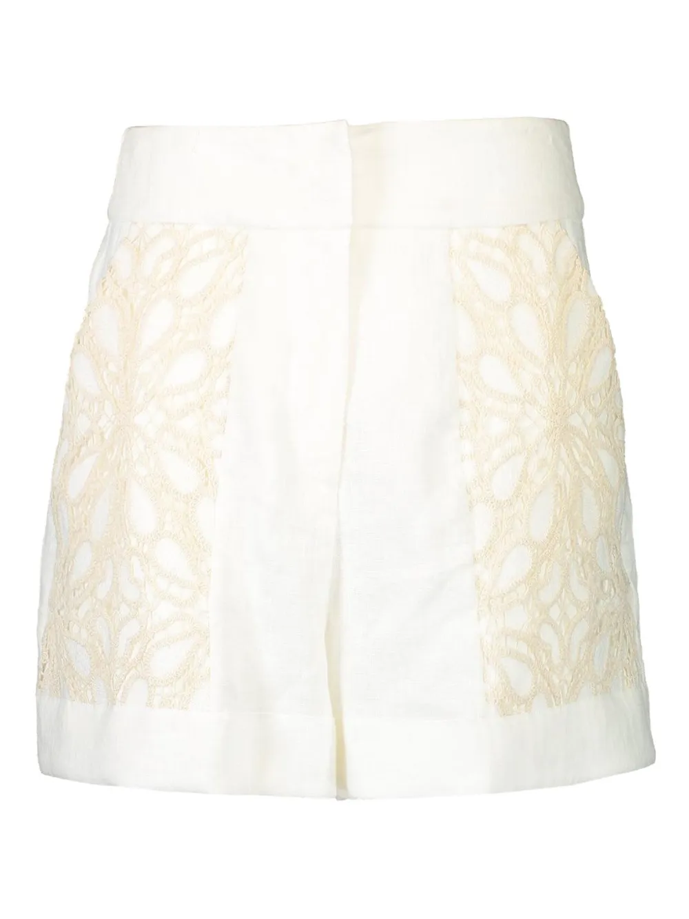 Jbq Lace-panelled Shorts In White