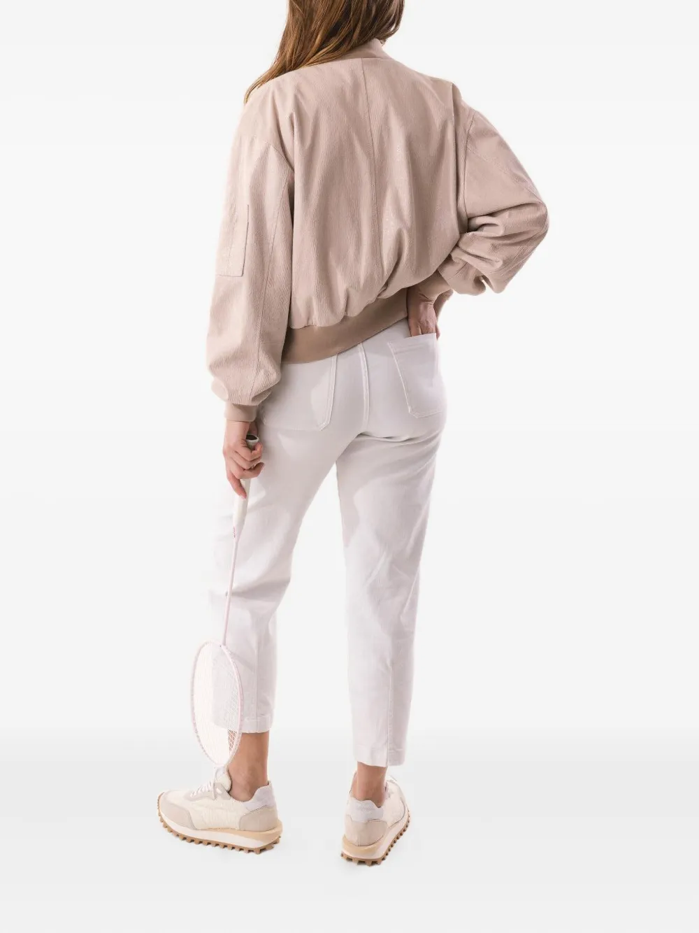 Eleventy Zip-up Bomber Jacket In Neutral