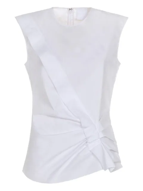 Mantu gathered ruffled top