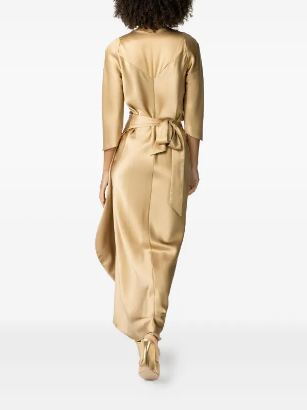 slim fit dress slacks Dresses at Rouge Natasha Angel Sleeve wrap Midi Dress in Cobalt and Go –  Rouge Boutique Inverness