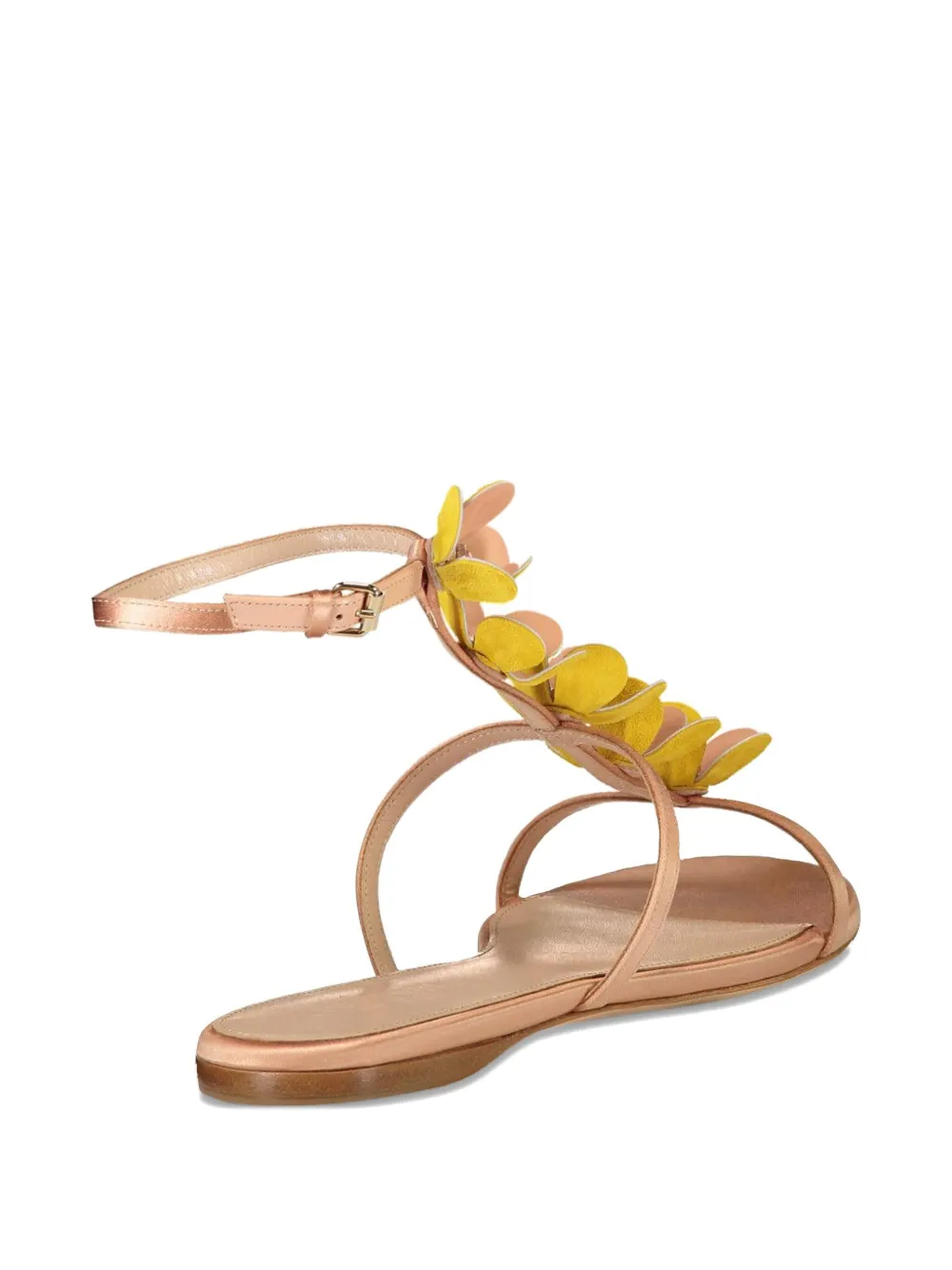 Giambattista Valli Flower-embellished Flat Sandals In Multi