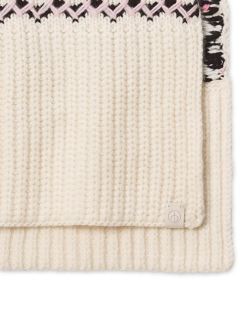 Rag & bone Leigh fair-isle ribbed scarf - Beige