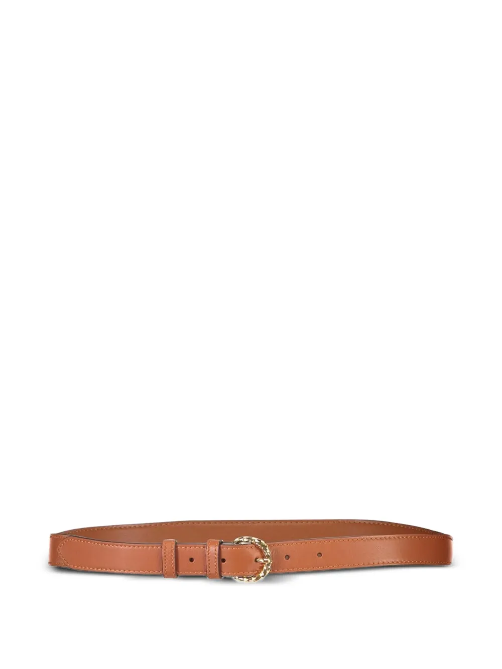 Ulla Johnson Gia Twist-buckle Leather Belt In Brown