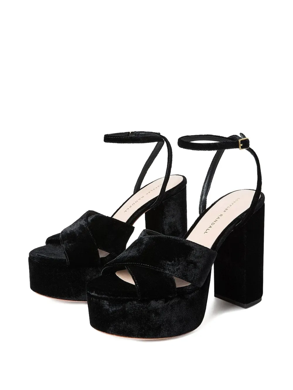 Loeffler Randall 130mm Loretta Platform Sandals In Black