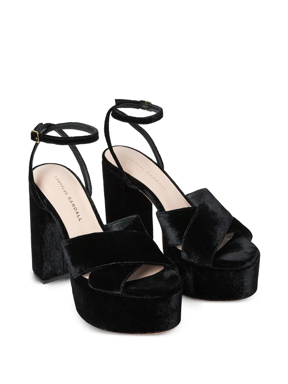 Loeffler Randall 130mm Loretta Platform Sandals In Black