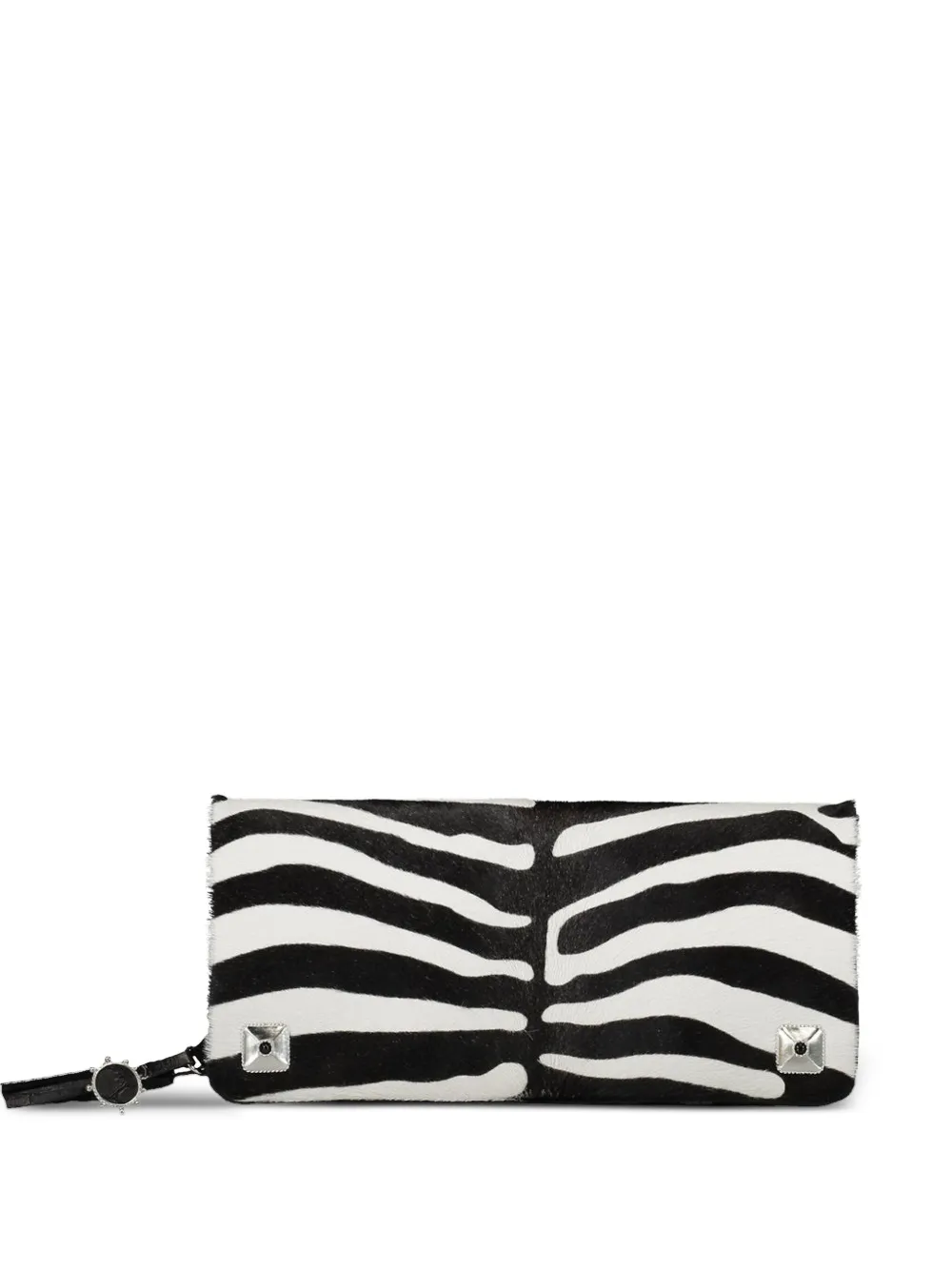 Jada Loveless Zebra Fold-over Clutch In Animal Print
