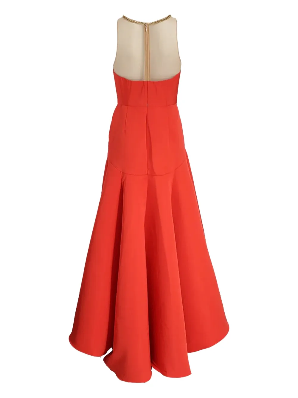 Marchesa Notte Asymmetrische jurk met kristallen Rood