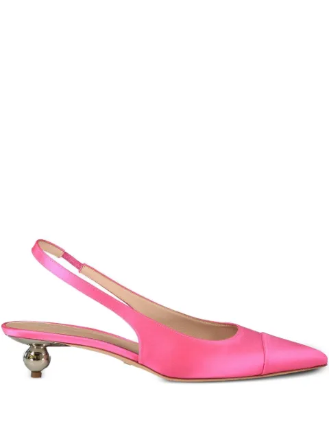 Giambattista Valli 35mm satin slingback pumps