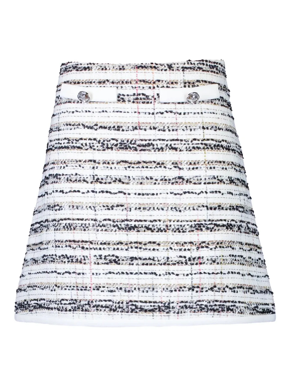 Giambattista Valli Tweed Striped Mini Skirt In Multi