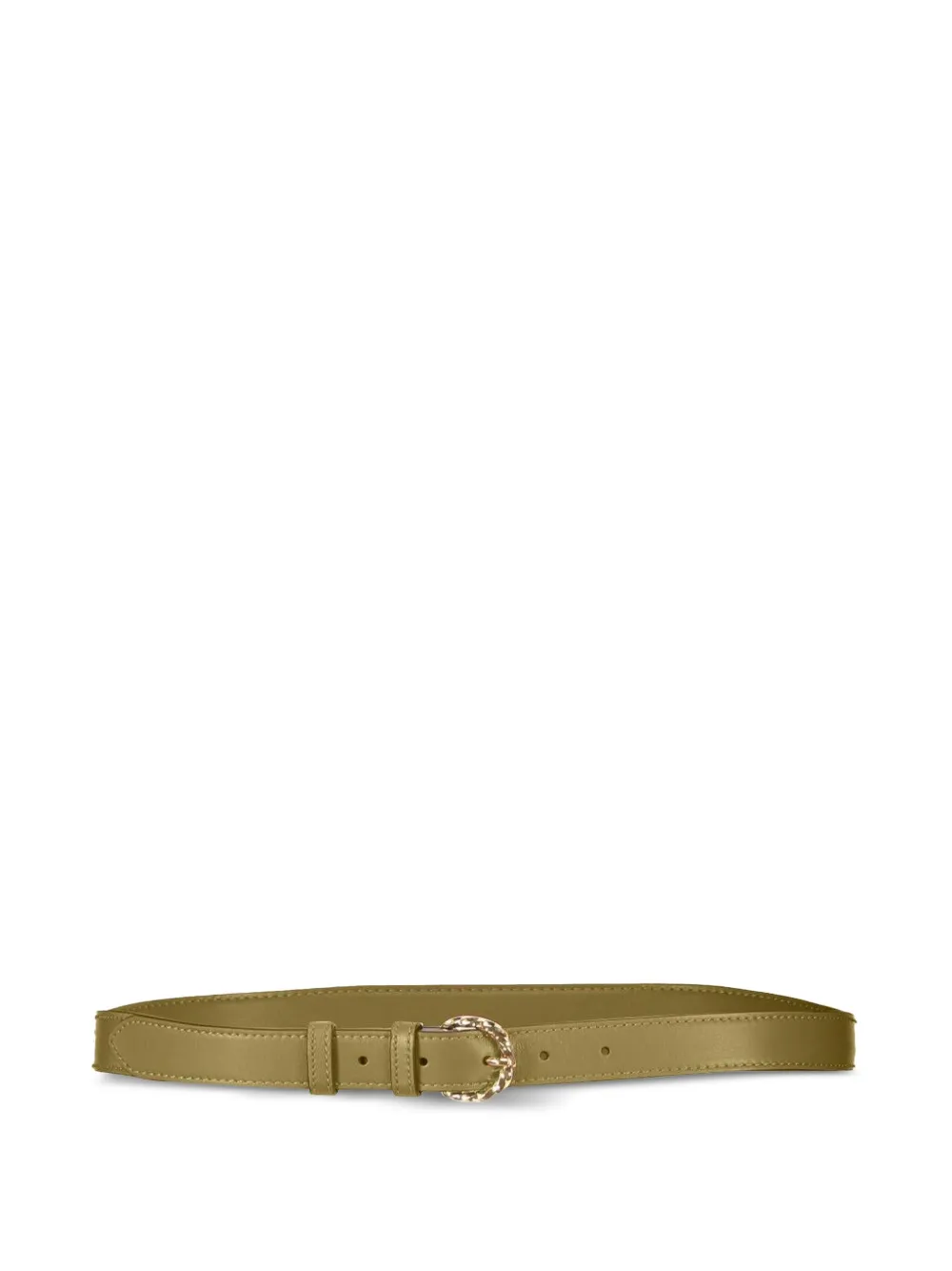 Ulla Johnson Gia Twisted-buckle Leather Belt In Green
