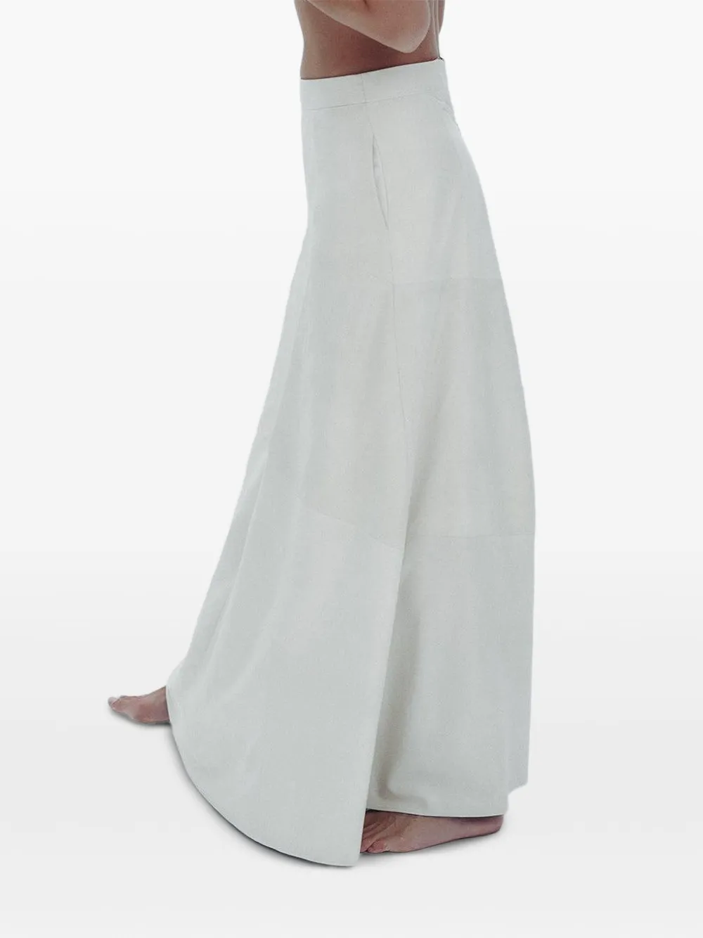 Twp Kennedy Panelled Midi Skirt In White