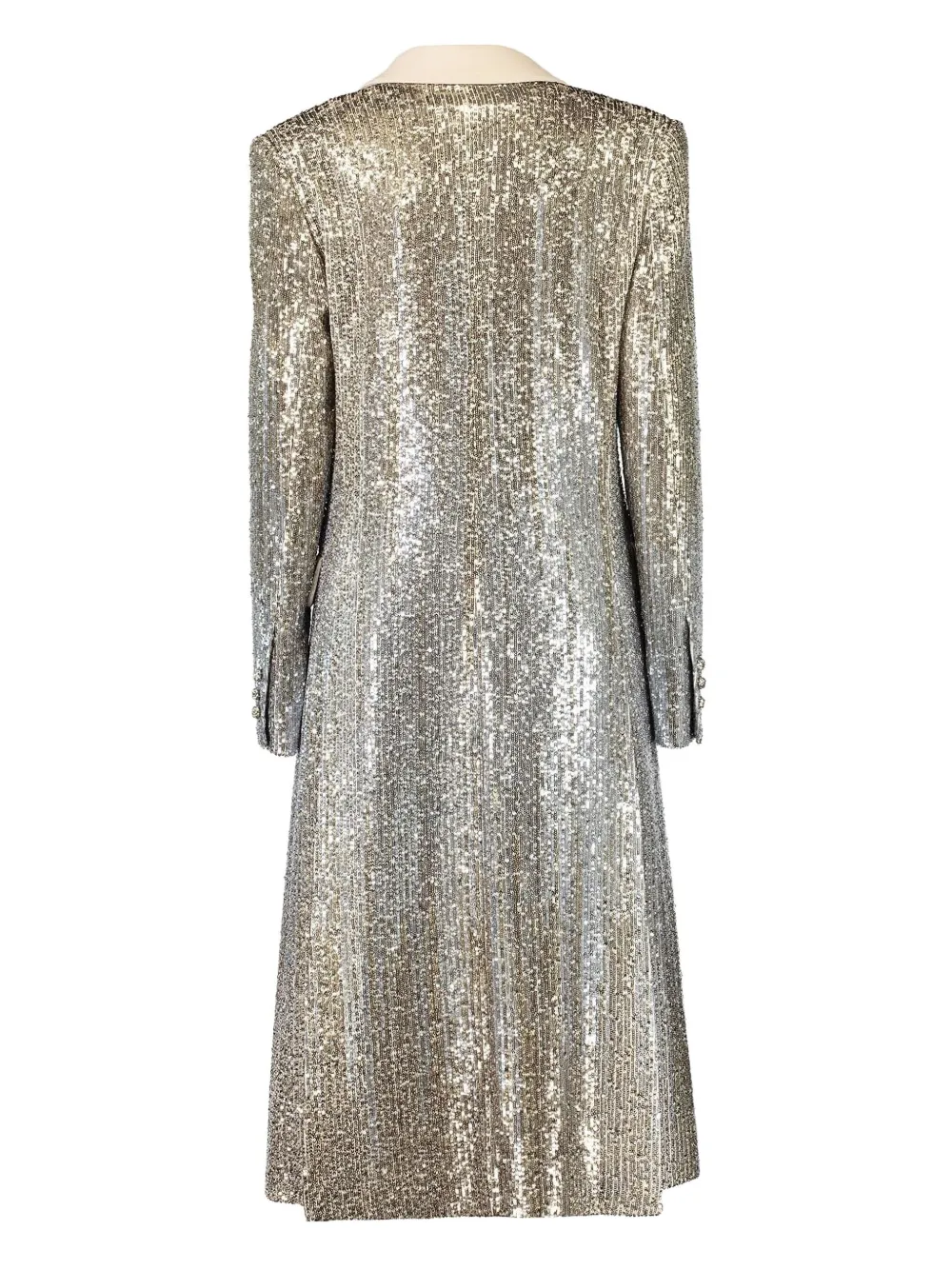 Elie Saab Sequin-embroidered Coat In Gold