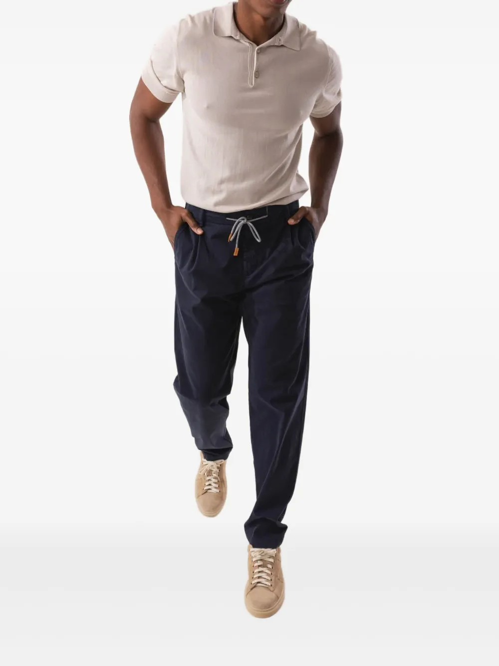 Eleventy short-sleeved polo shirt - Beige