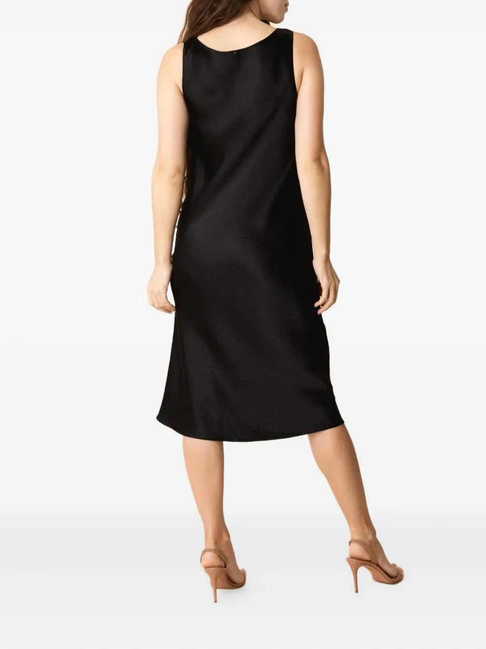 Peter Cohen Slip Tank Midi Dress In Black