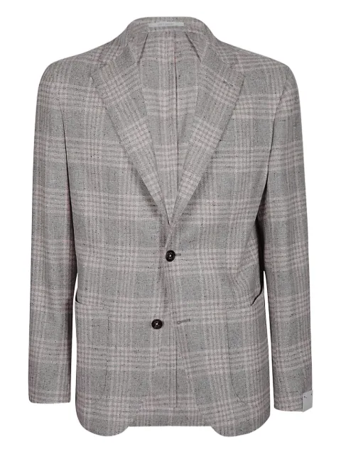 Eleventy single-breasted checked jacket