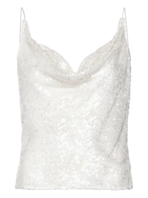 LAPOINTE sequinned cowl-neck top