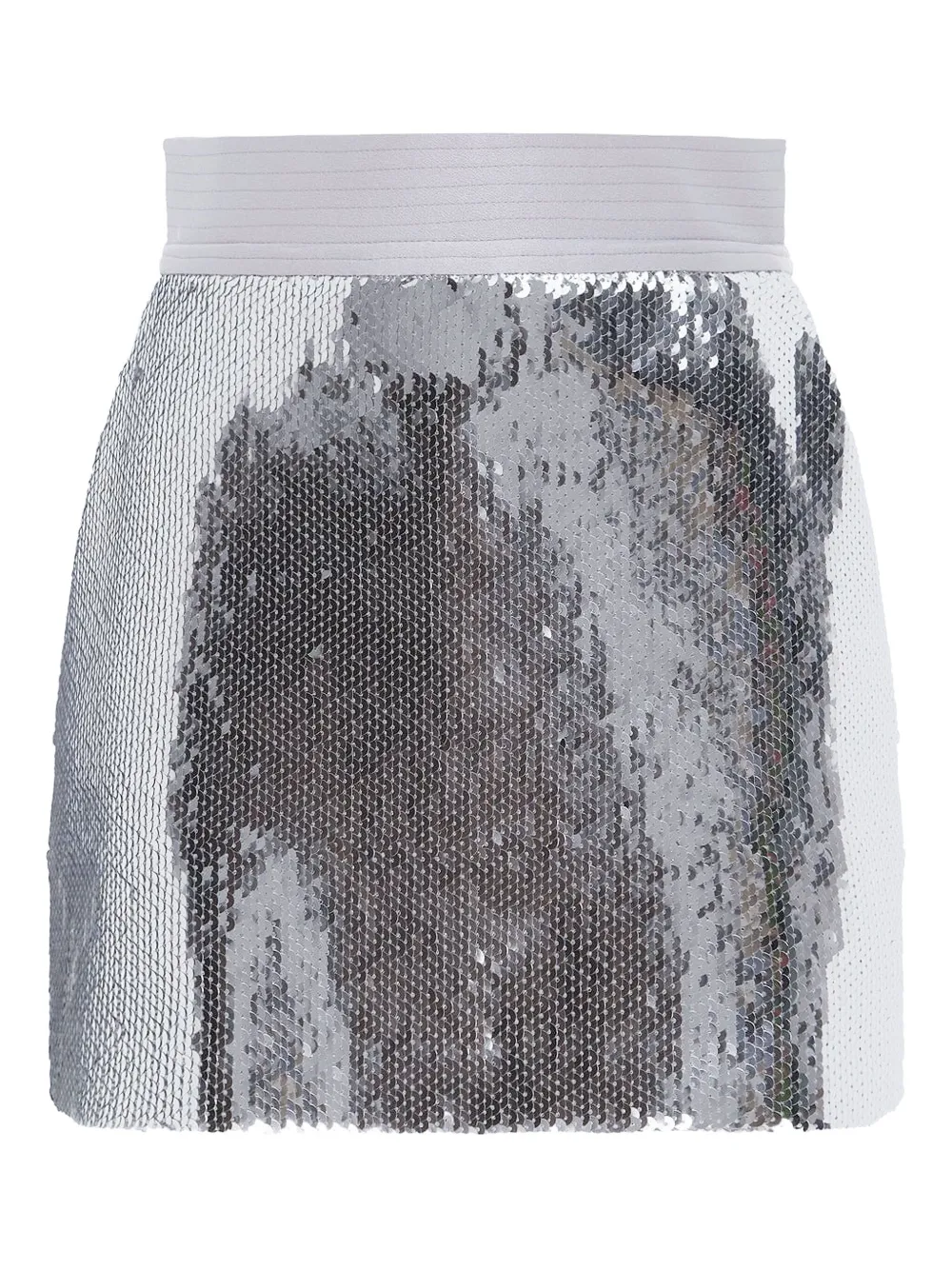Alex Perry Delon sequinned mini skirt | argent | Image 1