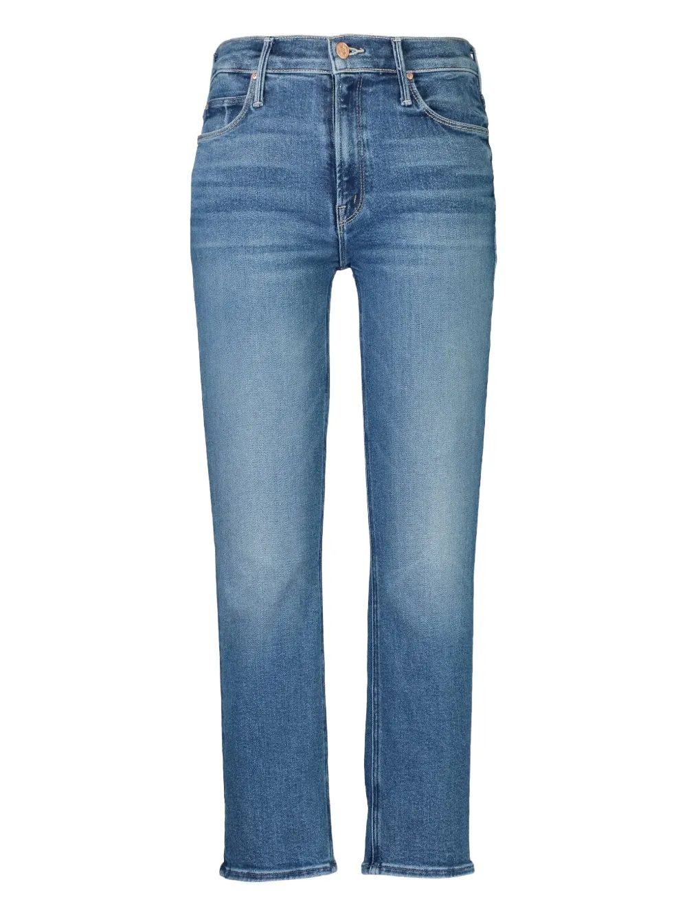 Mother The Dazzler Cropped Jeans In Blue