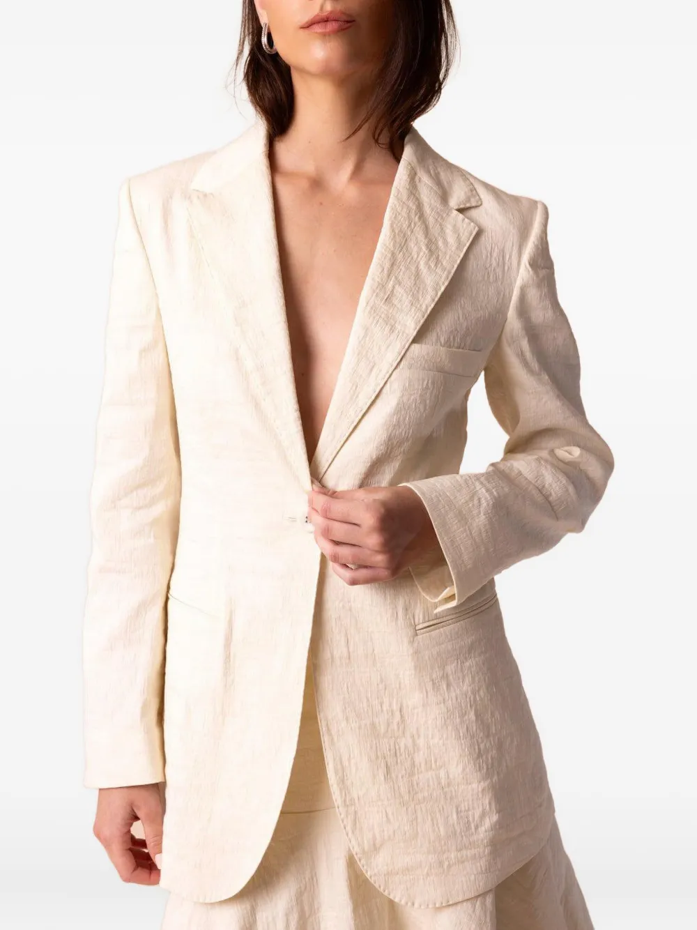 Brandon Maxwell The Jemma Blazer In Neutral