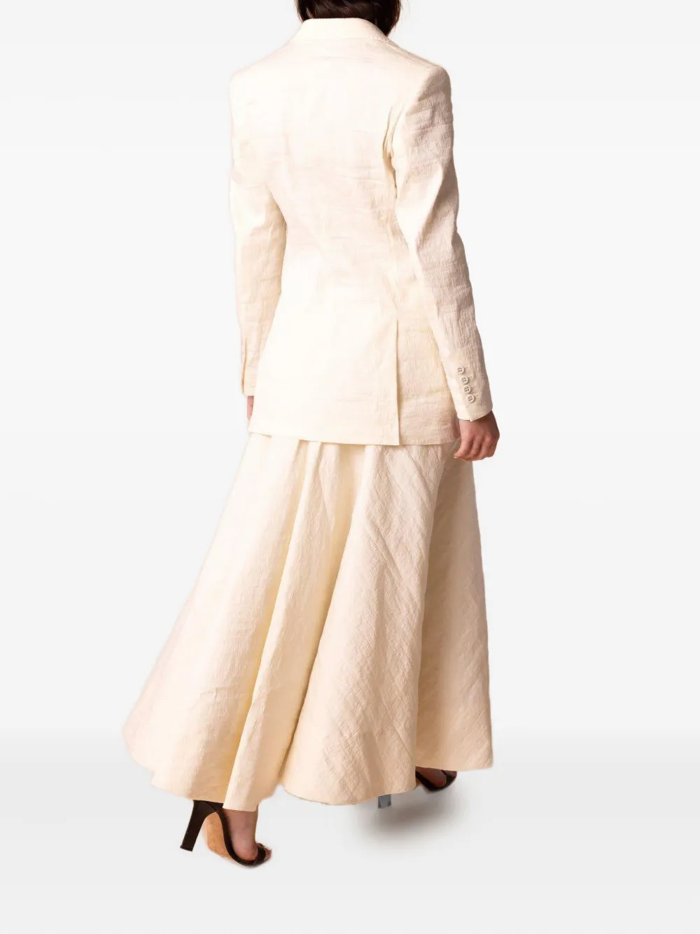 Brandon Maxwell The Ember Maxi Skirt In Neutral