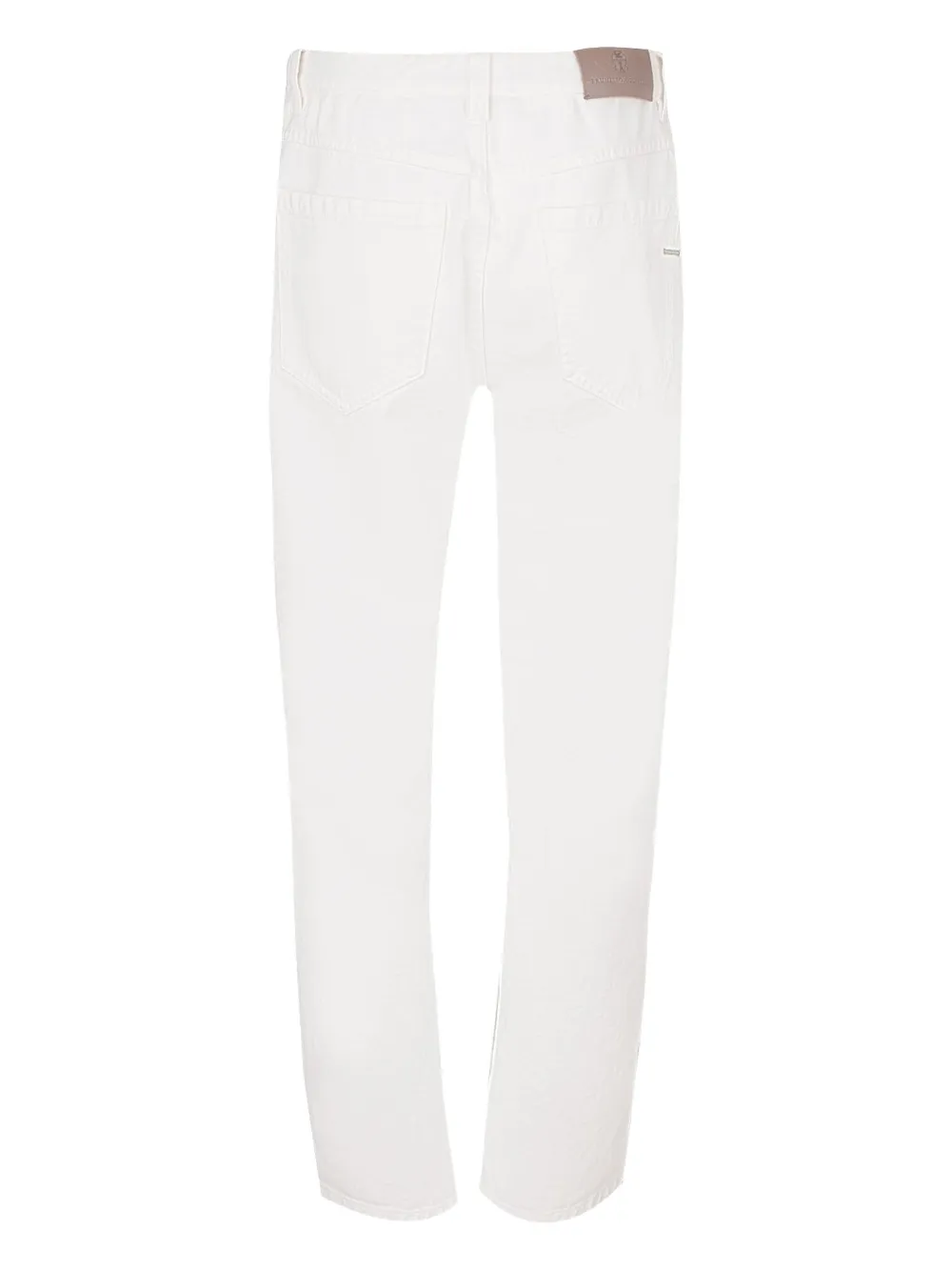 Brunello Cucinelli Monili Trim Trousers In White