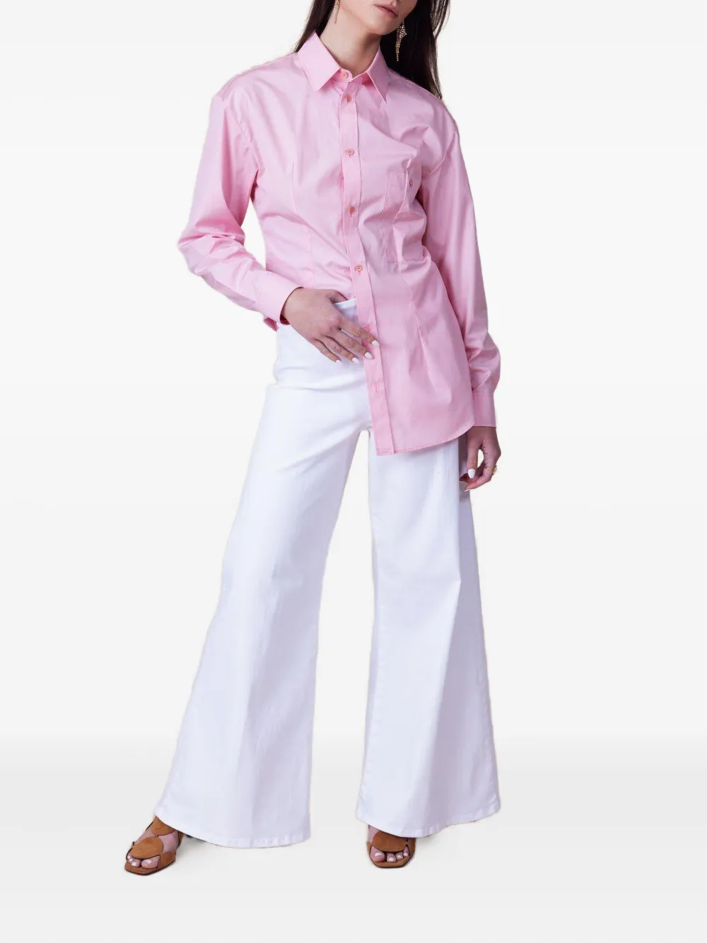 Marni long-sleeve button shirt - Roze