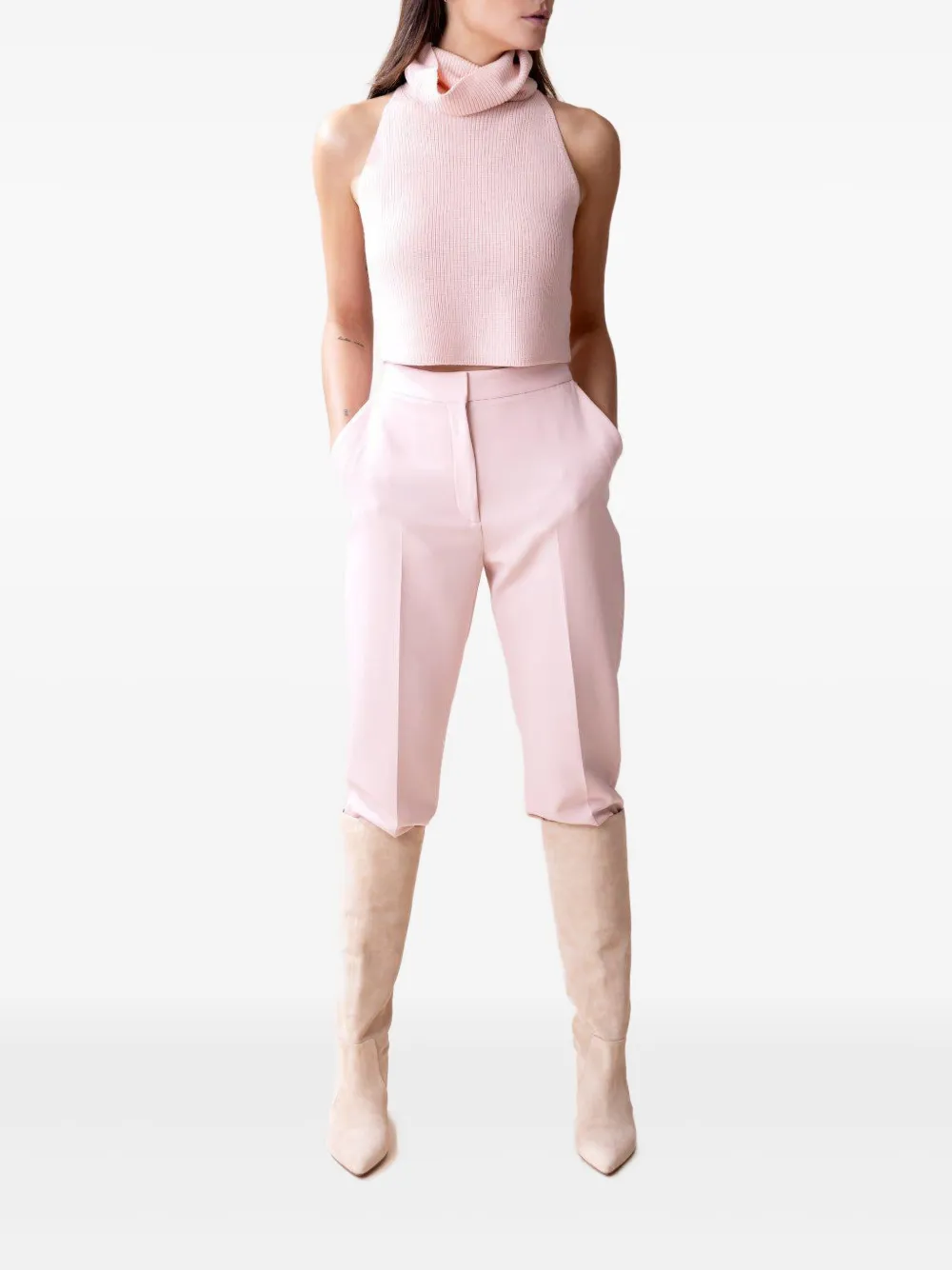 LAPOINTE pressed-crease trousers - Roze