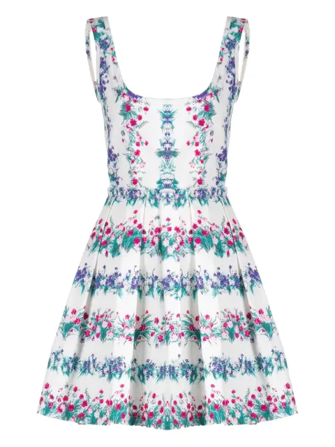 Luisa Beccaria floral-print pleated mini dress