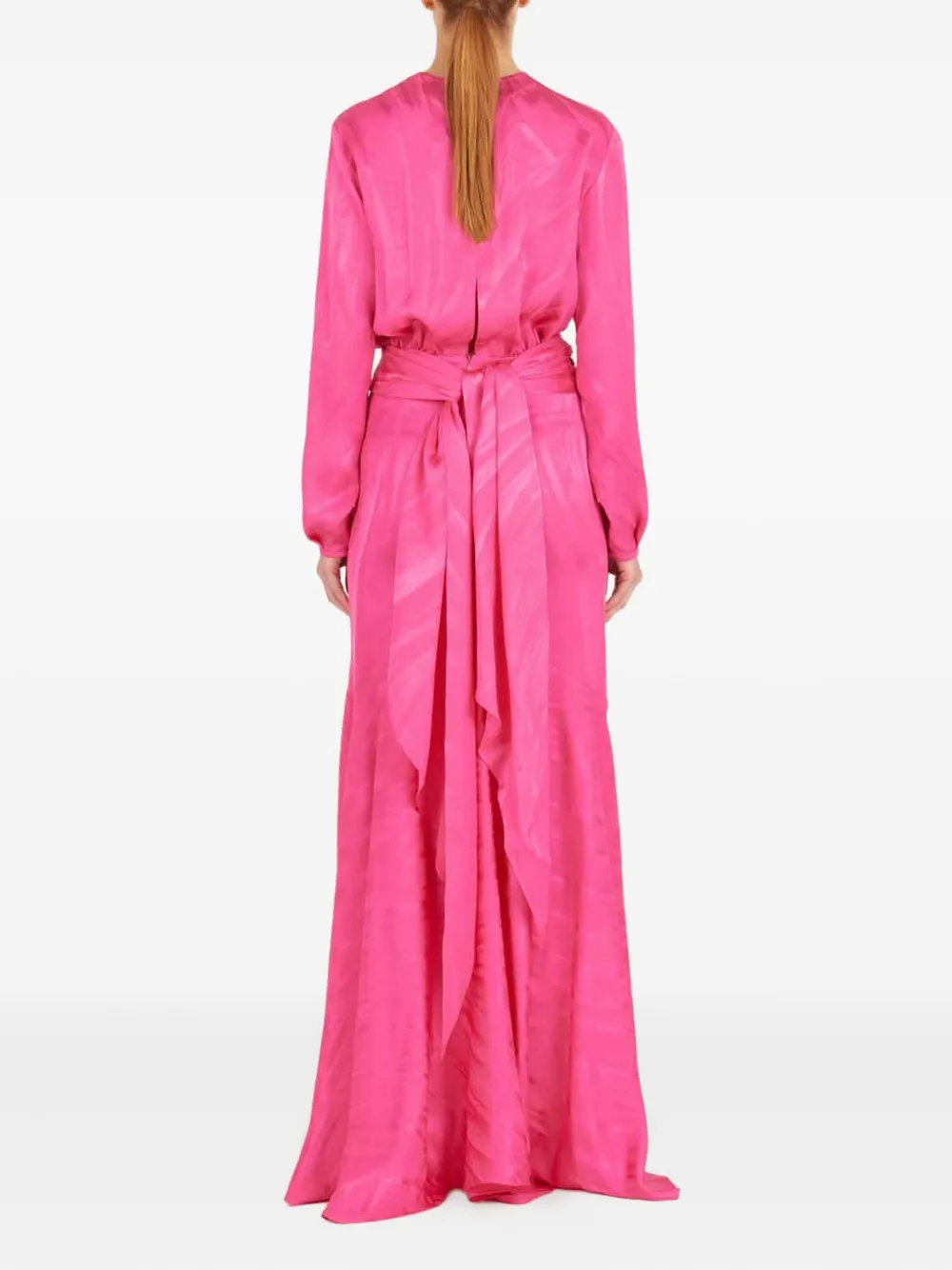 Silvia Tcherassi Albarella twist-detail ruffled maxi dress Roze