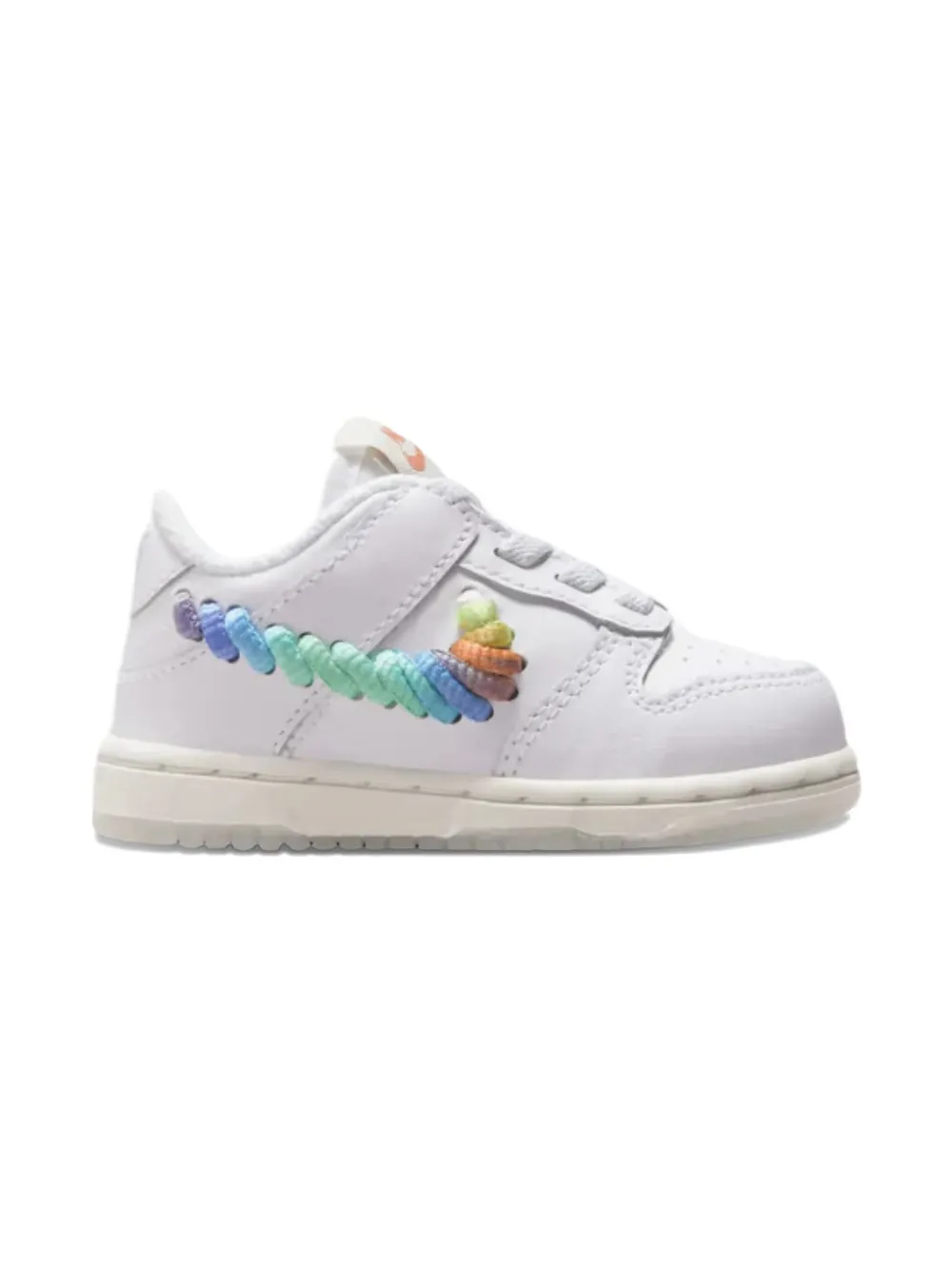 Nike Kids Dunk "Rainbow Lace Swoosh" low sneakers White