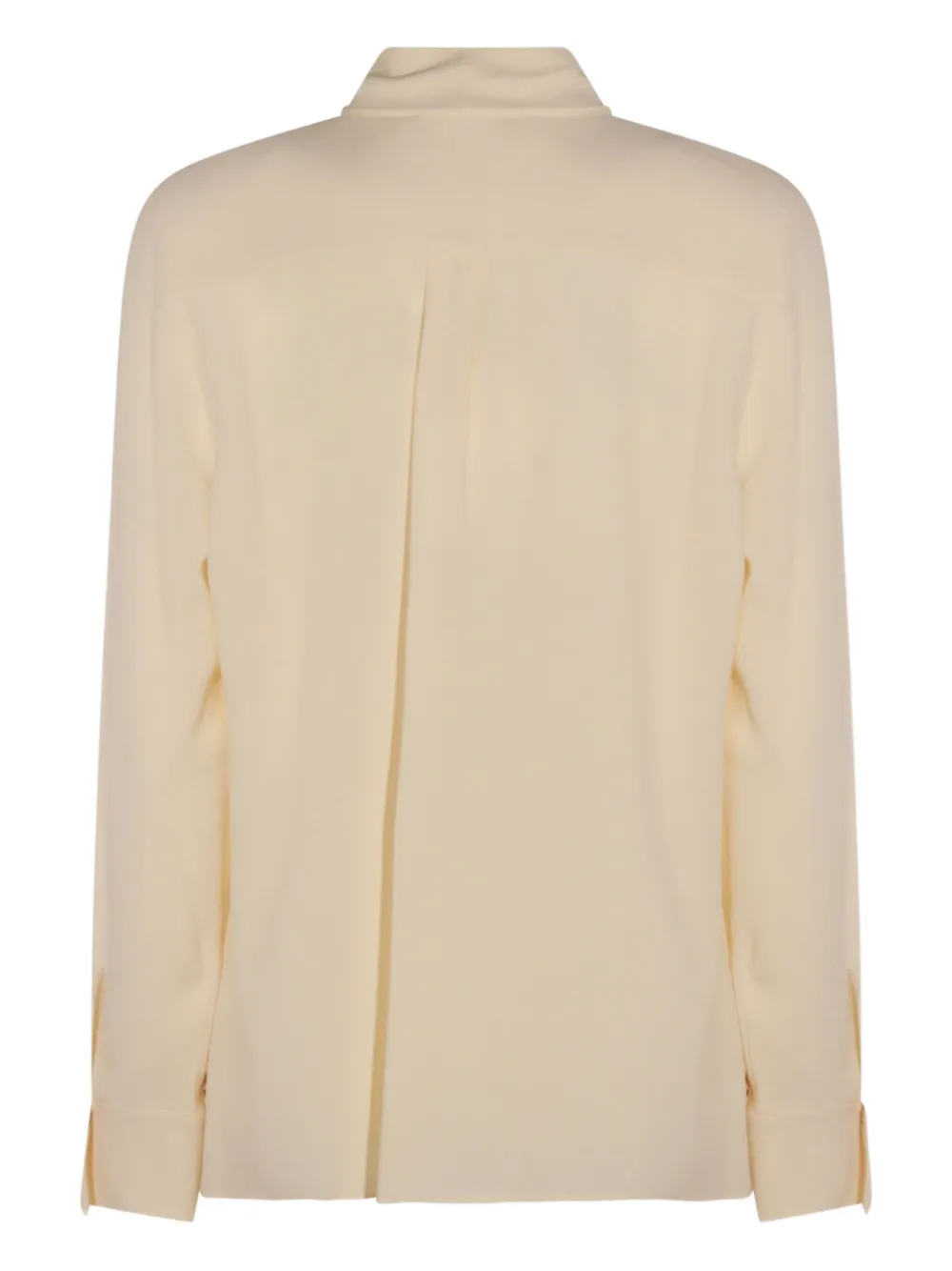  Glanshirt Pussy-bow Long-sleeve Blouse - Neutrals 