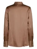 Glanshirt satin-effect long-sleeve shirt - Brown