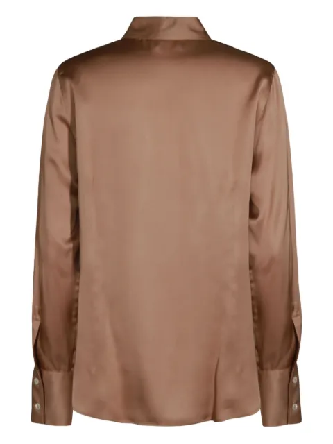 Glanshirt قميص بأكمام طويلة وتأثير ساتان