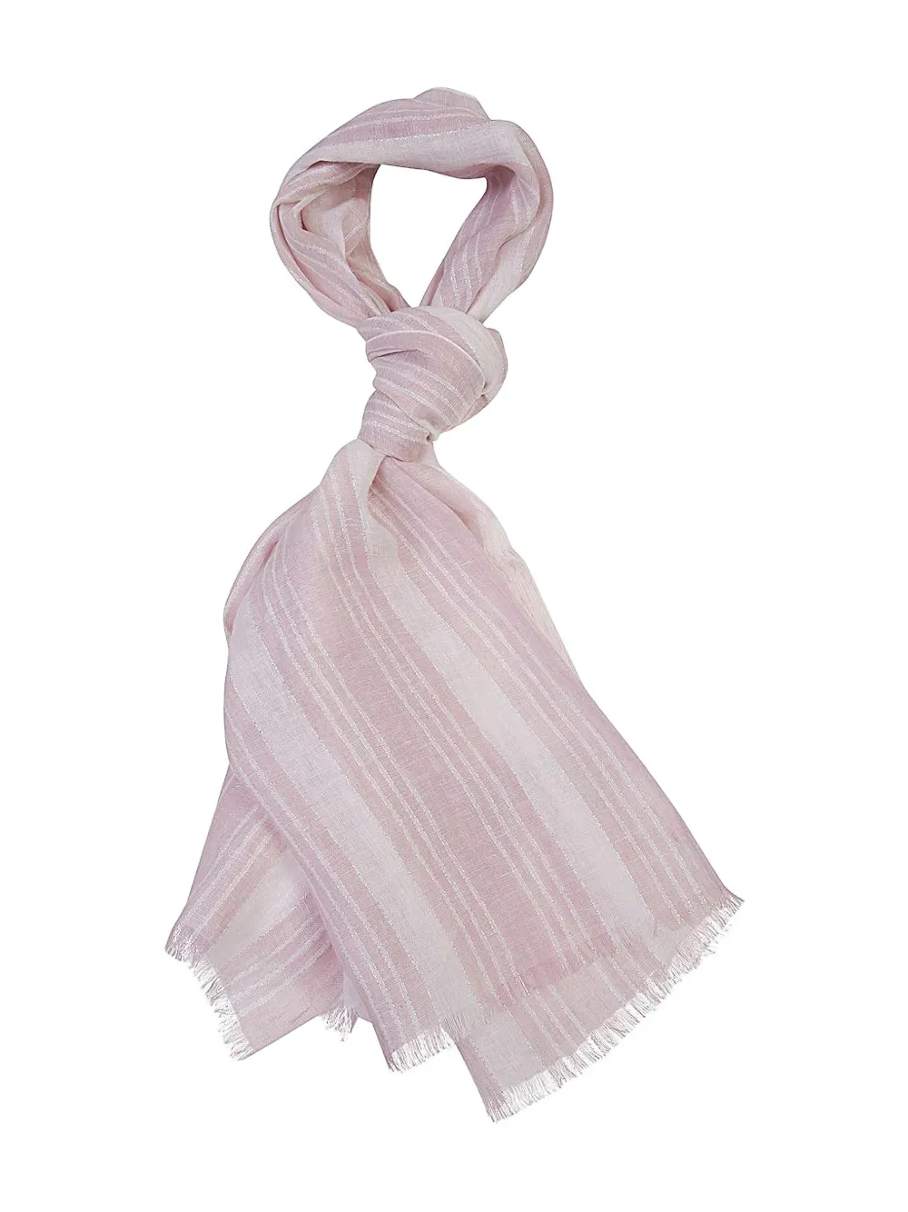 Eleventy striped lurex scarf | Pink | Image 1