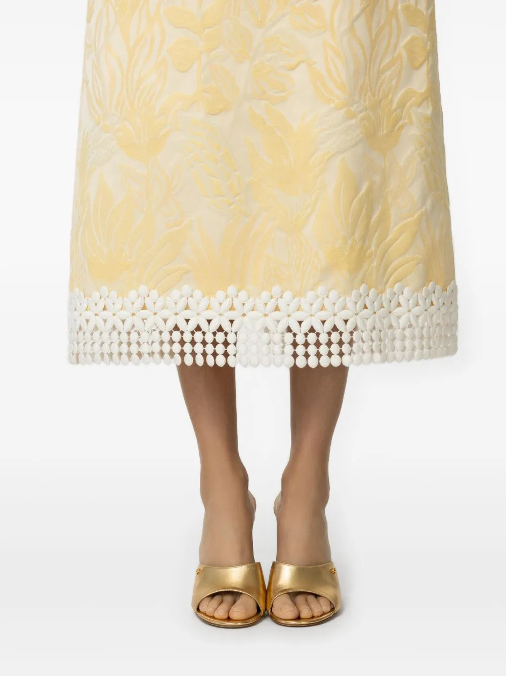 Gianvito Rossi 95mm Metallic Leather Wedge Sandals In Gold