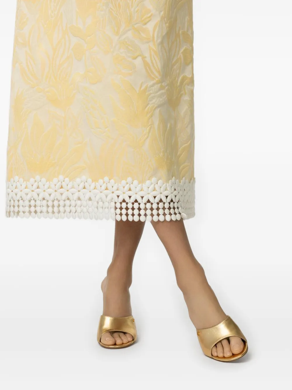 Gianvito Rossi 95mm Metallic Leather Wedge Sandals In Gold