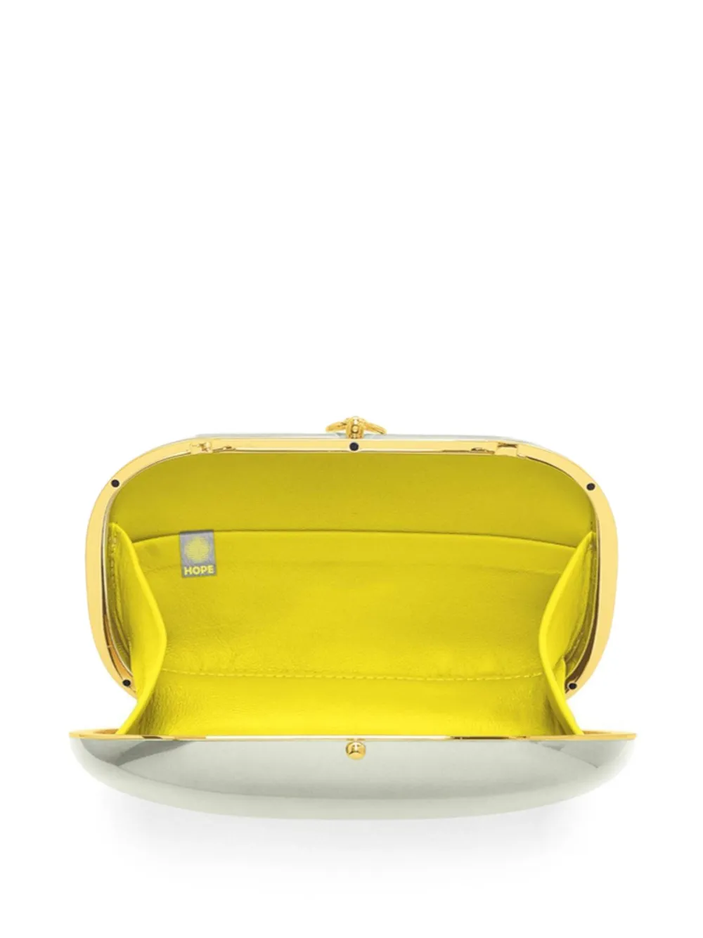 Jeffrey Levinson x HDRF Elina Plus oval clasp clutch Zilver