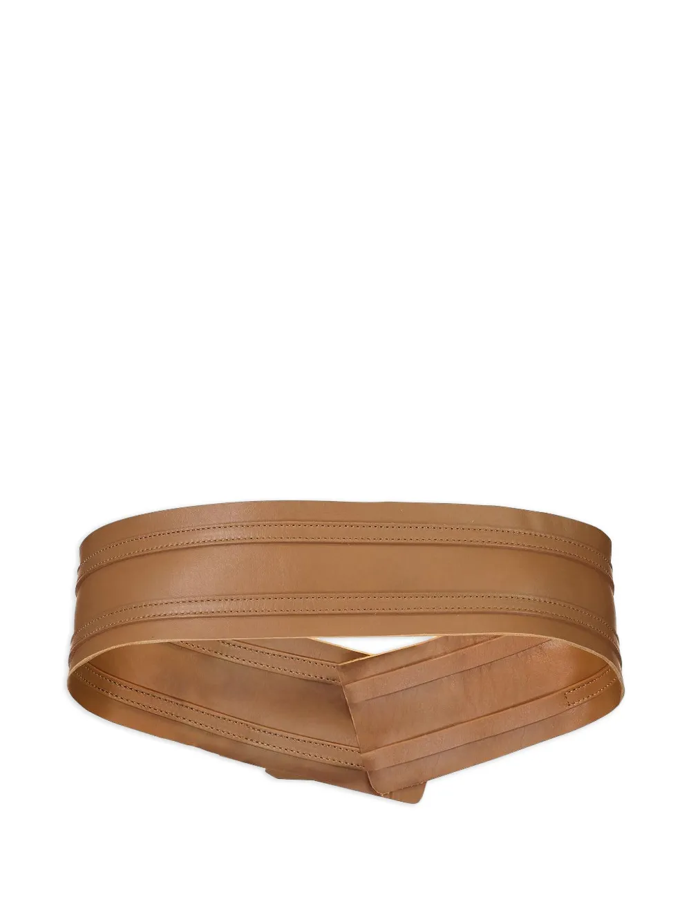 Streets Ahead double-buckle leather belt - Bruin