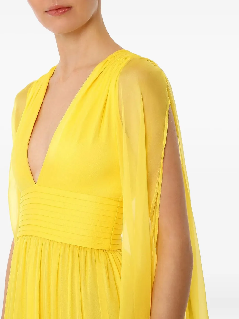 Huishan Zhang Sienna V-neck Maxi Dress In Yellow