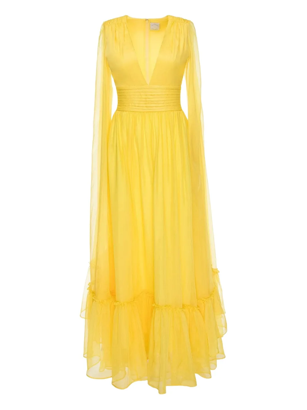 Huishan Zhang Sienna V-neck Maxi Dress In Yellow