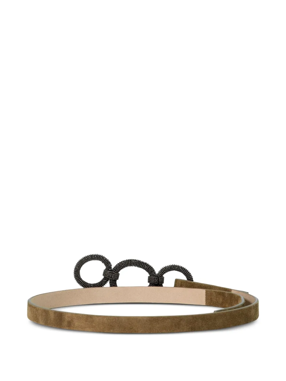 Brunello Cucinelli suede circle-buckle belt | Image 2