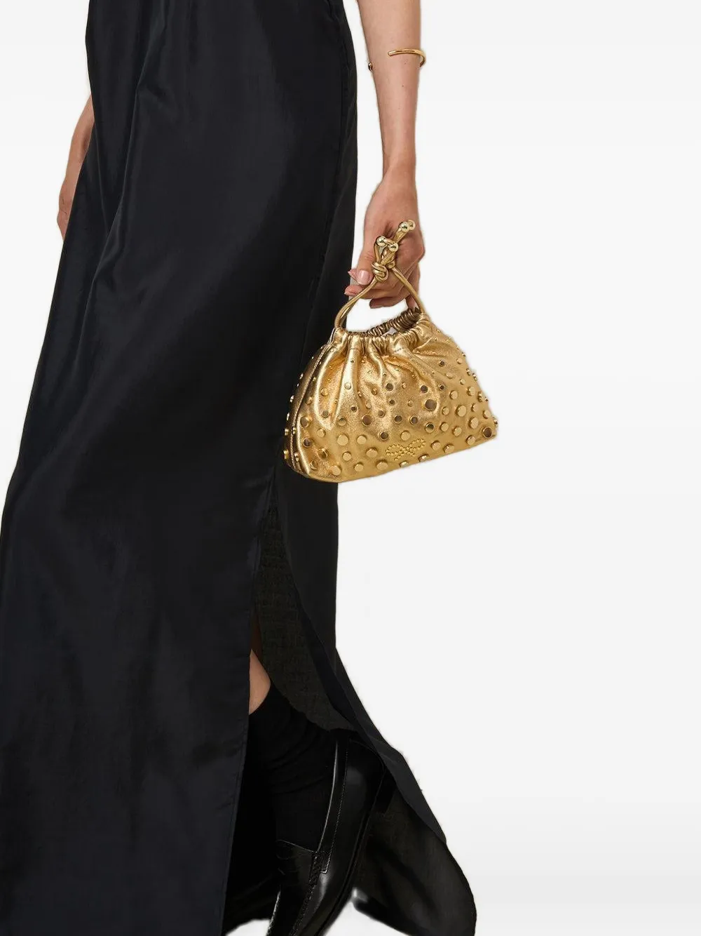 Anya Hindmarch studded drawstring clutch bag - Goud