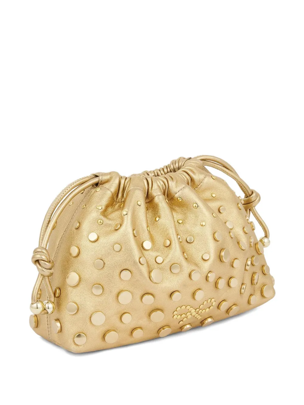 Anya Hindmarch studded drawstring clutch bag Goud